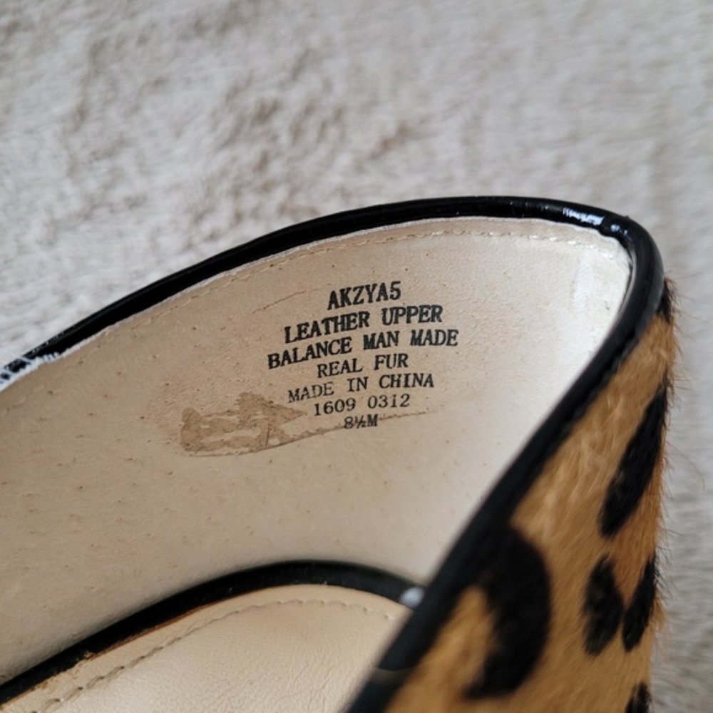 Anne Klein Zya leopard print d'orsay heels size 8.5 - Picture 10 of 10
